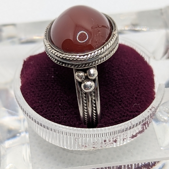 Silver Carnelian Ring - Picture 4 of 5